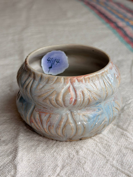 Handcarved Mixed clay bby mug