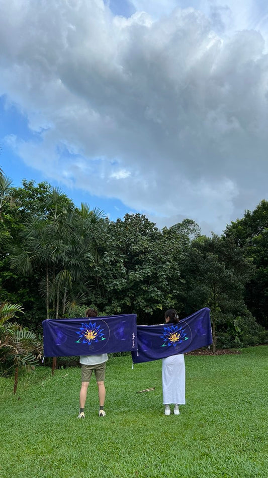 Blue Lotus Healing Meditation Shawl