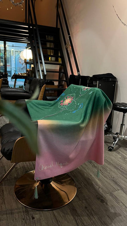 Yin Yang Fish Love Lotus Healing Meditation Shawl